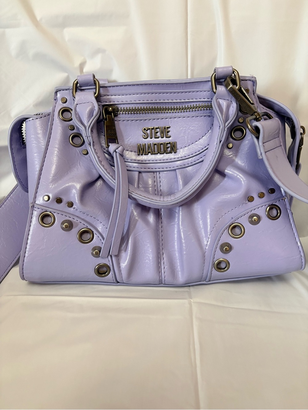 Steve Madden Brhen faux leather crossbody bag in digital lavender